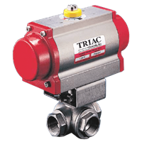 A-T Controls 3-Way General Purpose Automated Ball Valve, 38 Series