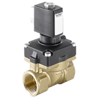 Burkert Servo-Assisted 2/2-Way Diaphragm Solenoid Valve, 6211