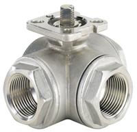 Burkert Fluid Control Systems 3-Way Ball Valve with L-bore, Type TKU002