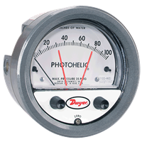 Dwyer Photohelic Gauge Pressure Switch, Series 3000MR/3000MRS
