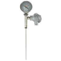 Dwyer Bimetal Thermometer with Transmitter Output, Series BTO