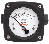 Dwyer Differential Pressure Piston-Type Gauge, Series PTGD