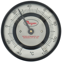Dwyer Pipe-Mount Bimetal Surface Thermometer, Series STC