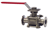 Dwyer 3-Piece Tri-Clamp Stainless Steel Ball Valve, Series WE03