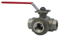 Dwyer 3-Way NPT Stainless Steel Ball Valve, Series WE31