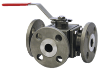 DW 3-Way Flanged Stainless Steel Ball Valve, Series WE34