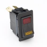 Littelfuse 58A Sealed Rocker Switch with Colored Pilot Light, 58328 Series