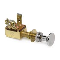 Littelfuse 10A Marine Grade Brass Housing Push-Pull Switch, Marine Push-Pull Switches Series