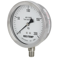 Reotemp Heavy Duty Repairable Stainless Gauge, Series PR 25/35