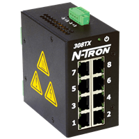 Red Lion Industrial Ethernet Switch, 308TX-N