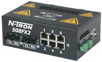 Red Lion Industrial Ethernet Switch, 508FX2