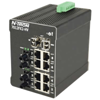 Red Lion Industrial Ethernet Switch, 7012FX2-HV