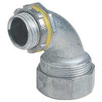 T & B Steel City Liquidtight Flexible Metal Conduit Fittings, Die Cast Zinc Connectors-90 Degree