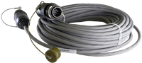 TURCK Male to Female Military Style Cable, 6 pin, 23m, TPE/Charcoal Gray / With Closure Caps