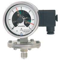 WIKA Diaphragm Pressure Gauge with Switch Contact, Model PGS43.100, PGS43.160