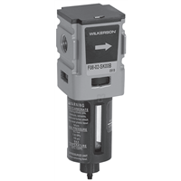 Wilkerson F08 Series Modular Particulate Filter, Port Sizes 1/4; Flows to 42 SCFM