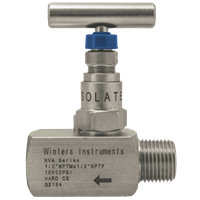 Winters Instruments Needle Valve , NVA (Straight Body, Hard Seat)