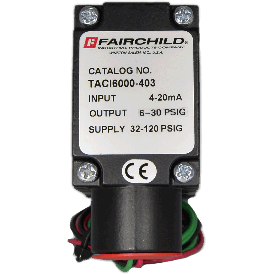 Fairchild Electric to Pneumatic Transducer  TA6000-02  0-10vdc in  3-27psig  out 