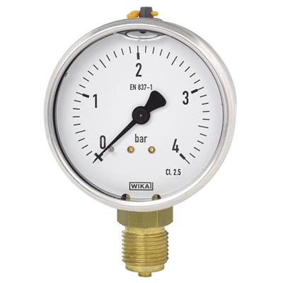 Bourdon Tube Pressure Gauge, Copper Alloy - 113.53